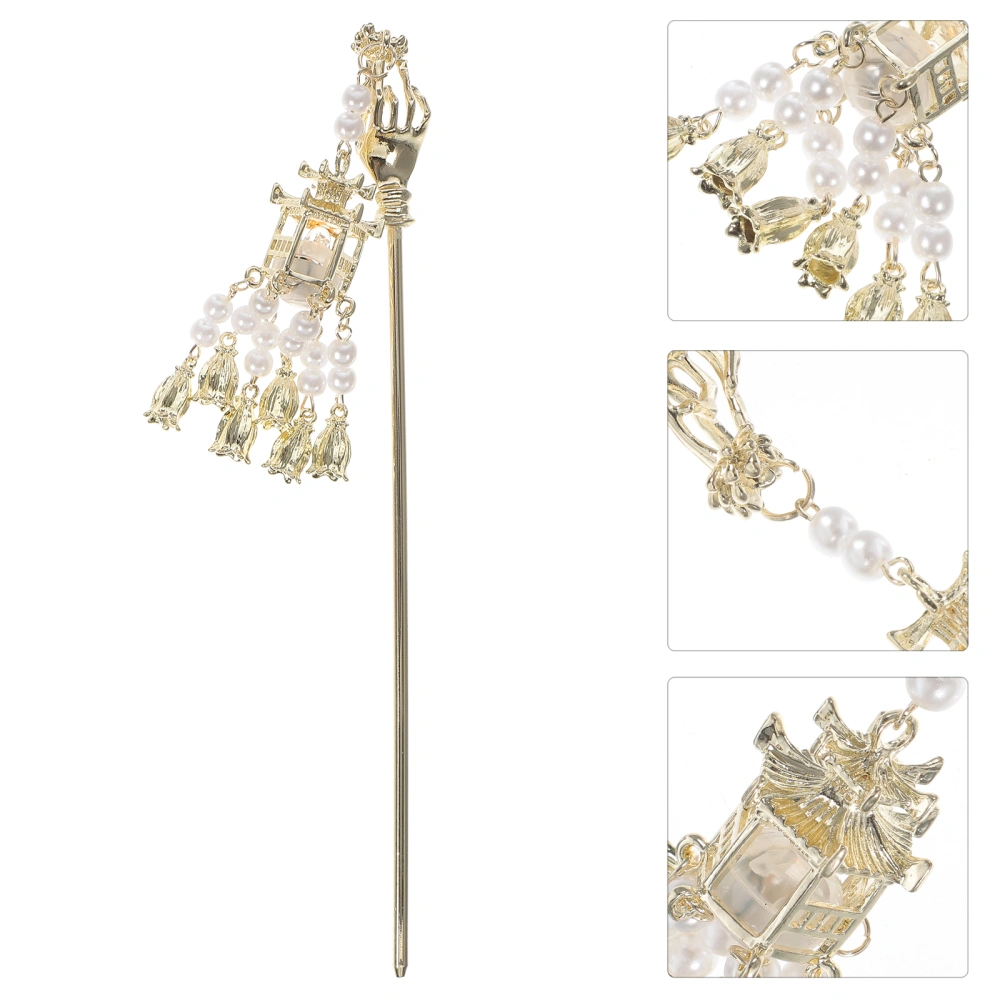 Pendant Lamp Hair Stick Long Hair Pin Vintage Glow Ancient Style Hair Jewelry (Lantern Lamp Style)