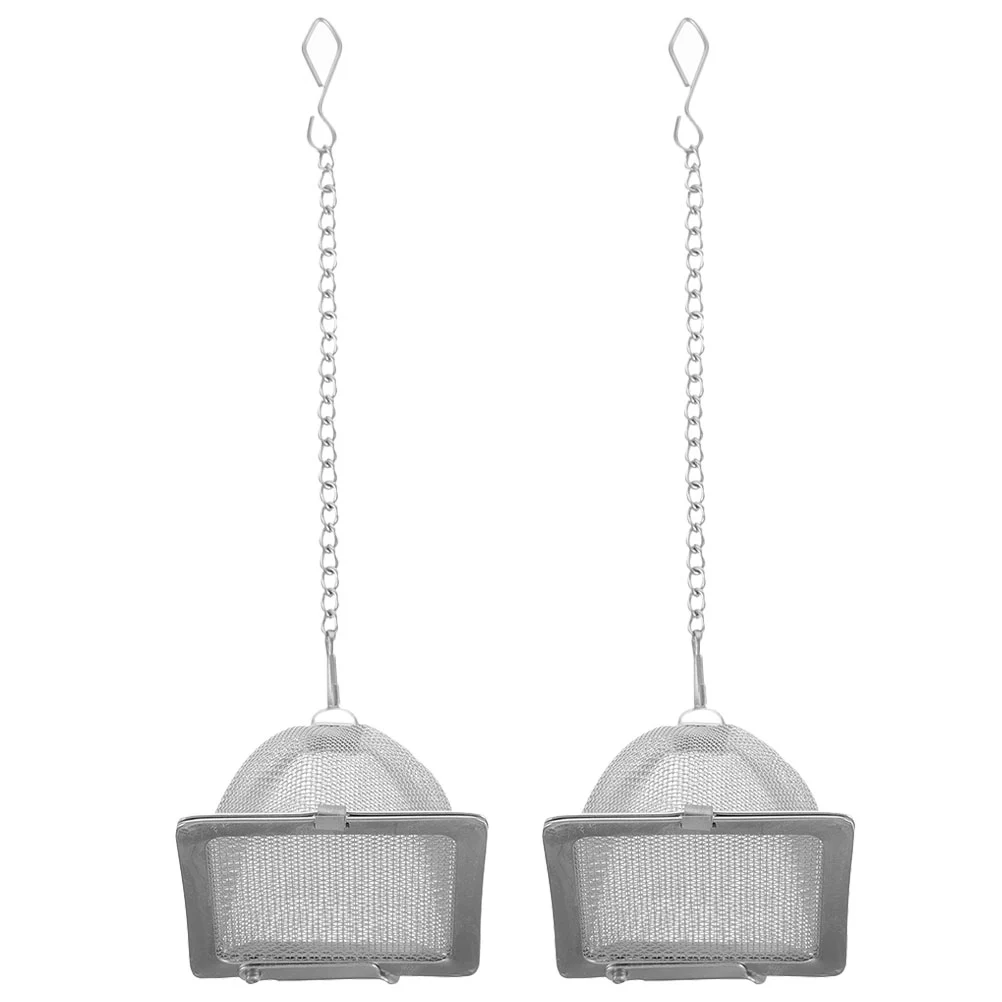 2Pcs Tea Infuser Metal Tea Strainer Loose Tea Filter Stainless Steel Tea Filter Pyramid Shape Tea Strainer