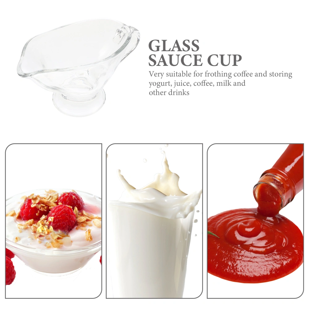 Sauce Container Sauce Boat Glass Sauce Cup Coffee Milk Cup Boat Gravy Container