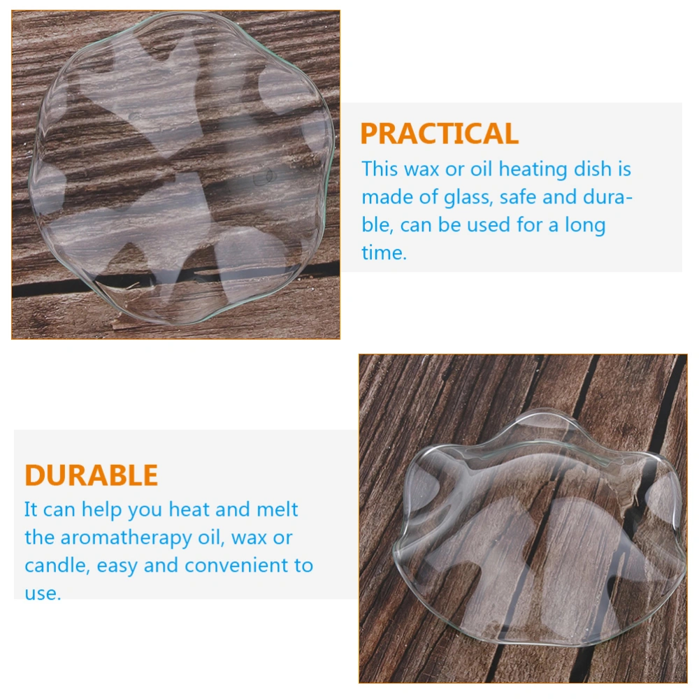 3pcs Clear Glass Oil Warmer Dishes Replacement Wax Warmer Dishes for Aromatherapy Lamp