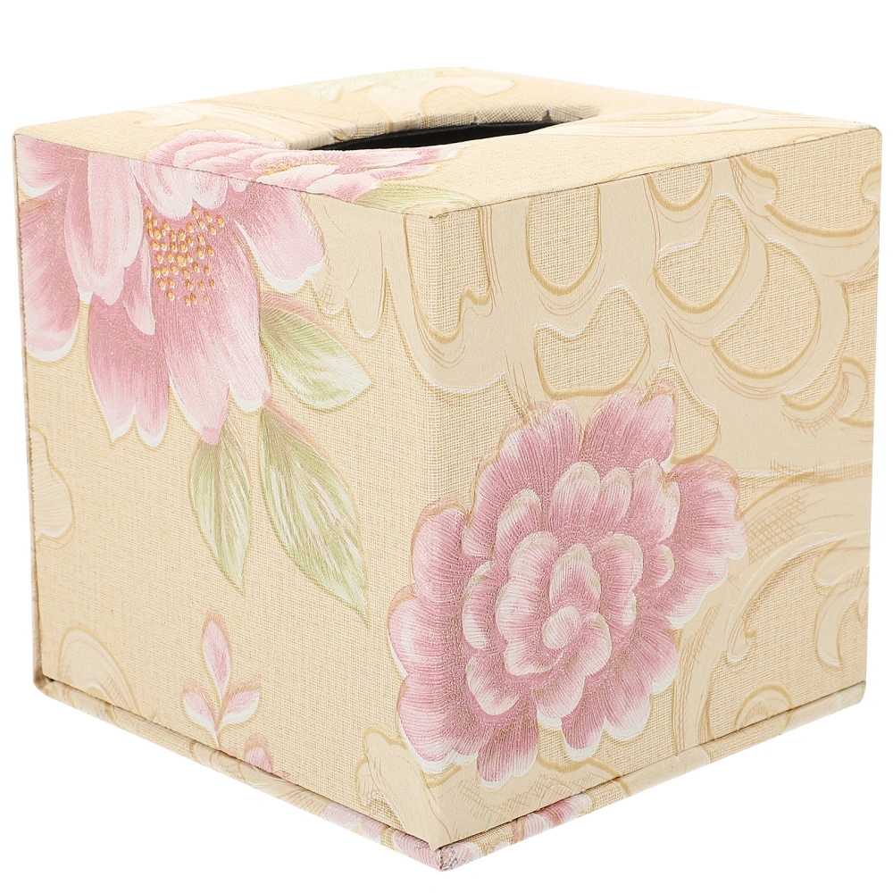 Floral Tissue Box Reusable Tissue Box Vintage Napkin Holder Tissue Container Office Tissue Box