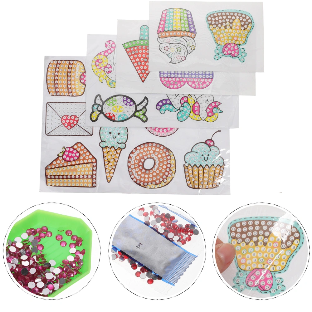 1 Set Diamond Sticker Unicorn Themed Decals Adhesive Diamond Drawing Sticker Fake Gems Stickers