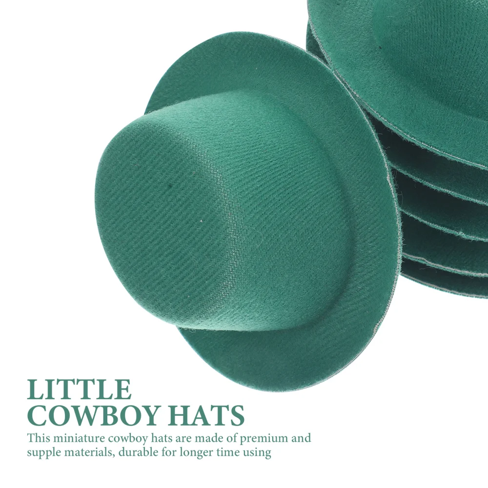 6pcs Tiny Cowboy Hats Miniature Cowboy Hats Kids Doll Dress Up Hat Toys Party Supplies