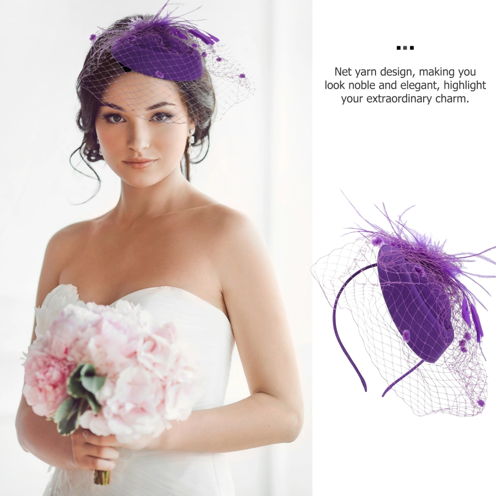 Tea Party Fascinator Wedding Bride Headband Women Banquet Fascinator Women Headpiece