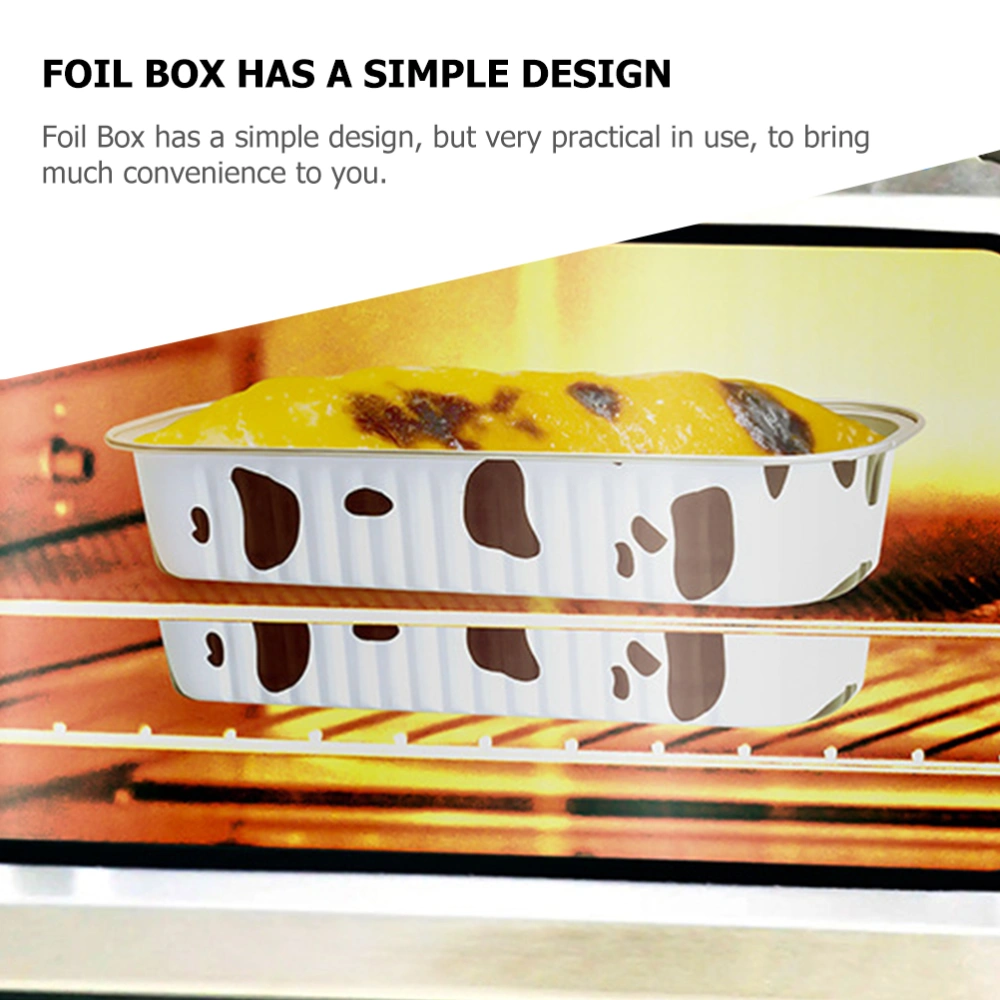 20Pcs Disposable Tin Foil Boxes Baking Foil Pans Foil Food Containers Food Baking Foil Pans