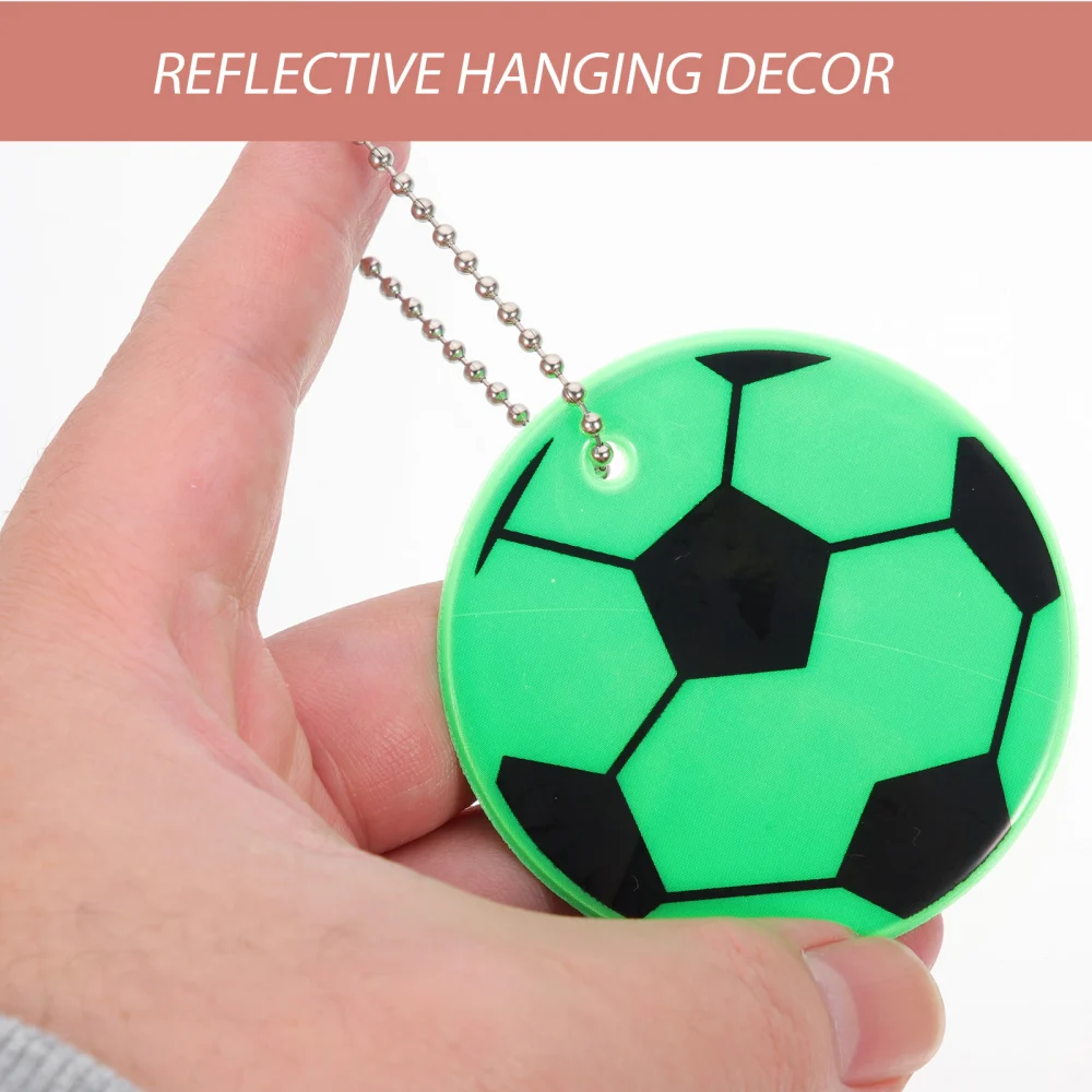 12pcs Reflective Soccer Hanging Ornament School Bag Backpack Hanging Decor Party Favors