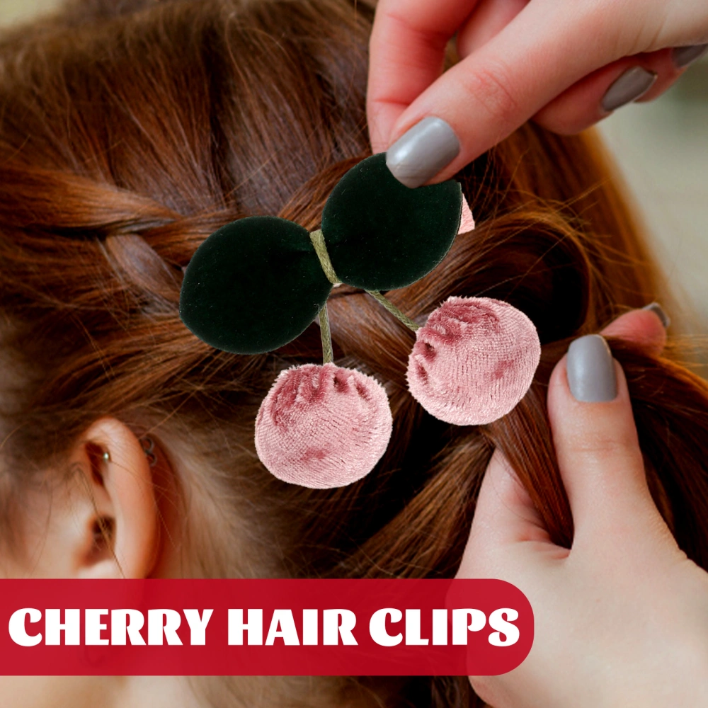 5pcs Cherry Hair Clips Cherry Hair Decor Hair Accessories Girl Fashion Cute Hair Clips