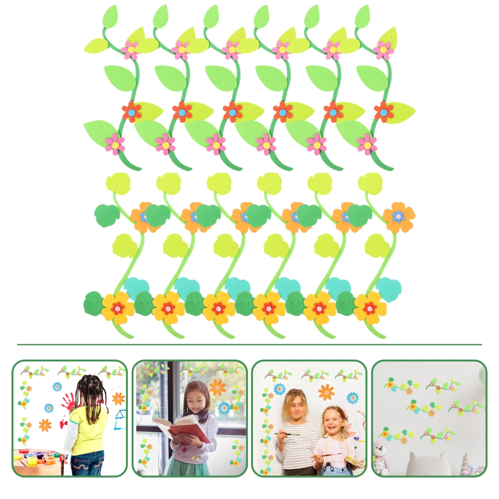 12Pcs Kindergarten Classroom Wall Arts 3D Branch Plant Wall Decor Non-adhesive Background Decoration