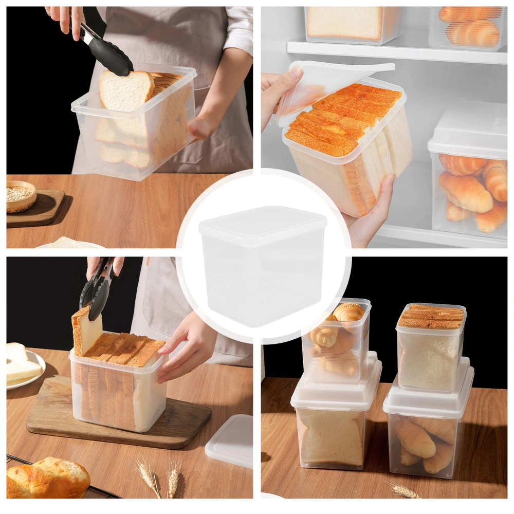 2Pcs Toast Boxes Leakage-proof Bread Preservation Storage Boxes Bread Containers