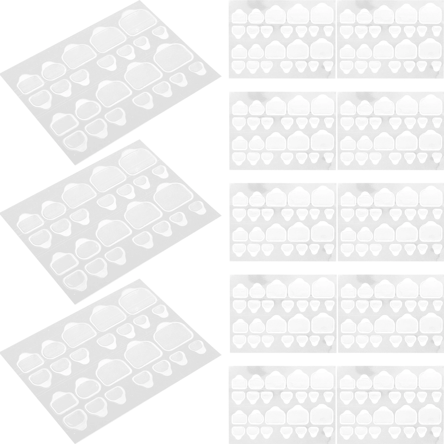 20 Sheets Nail Adhesive Tabs Transparent Adhesive Manicure Stickers Fake Nail Tips