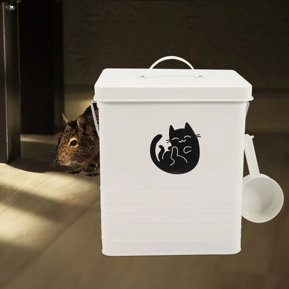 1 Set of Cat Food Bucket Household Dog Food Box Convenient Cat Snack Bucket Dog Snack Bin with Scoop