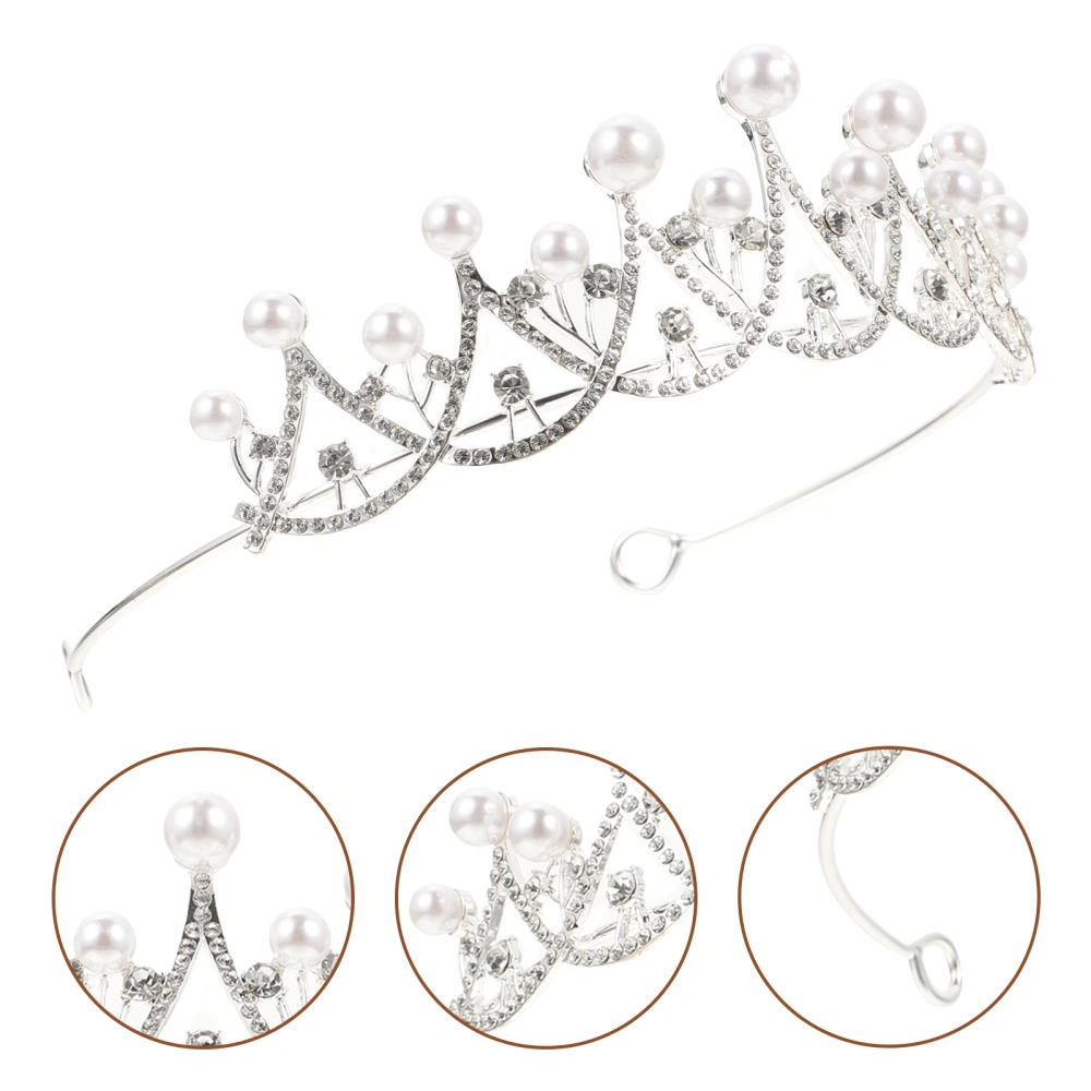 Party Headband Pearl Crown Headband Girl Crown Headband Crown Decor for Little Girls