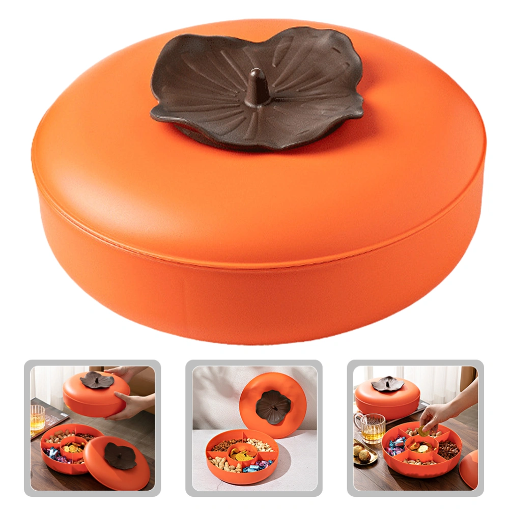 Divided Snack Serving Tray Appetizer Tray with Lid Food Storage Organizer for Dried Fruit Nut