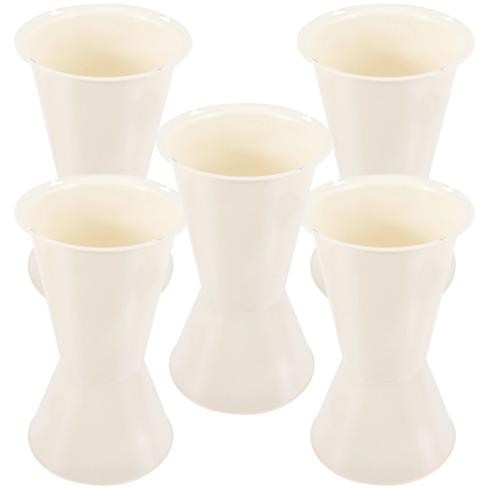 5pcs Plastic Flower Stand Wedding Flower Bouquet Holder Floral Base Flower Shop Supplies