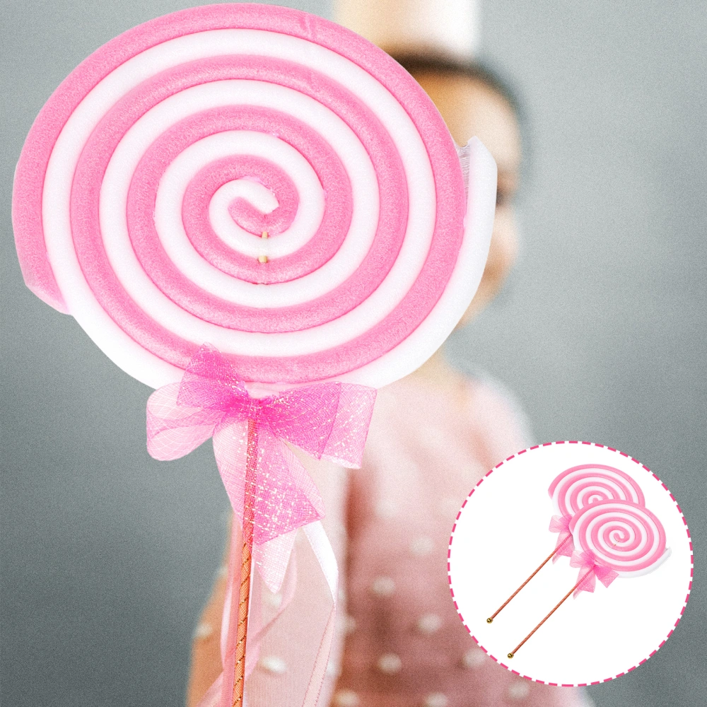 2pcs Large Simulation Lollipop Props Photography Props Fake Lollipop Model