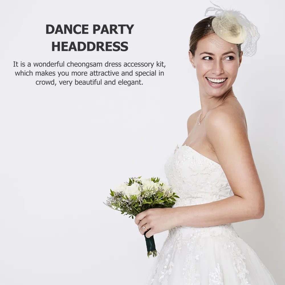 Tea Party Fascinator Wedding Bride Headband Women Banquet Fascinator Women Headpiece