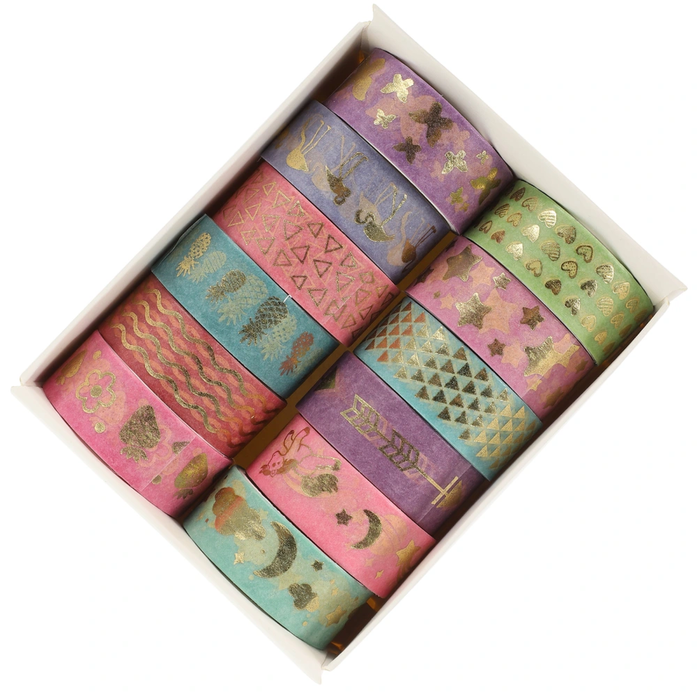 12pcs Decorative Washi Paper Tapes Washi Tapes Diy Scrapbooking Washi Paper Tapes