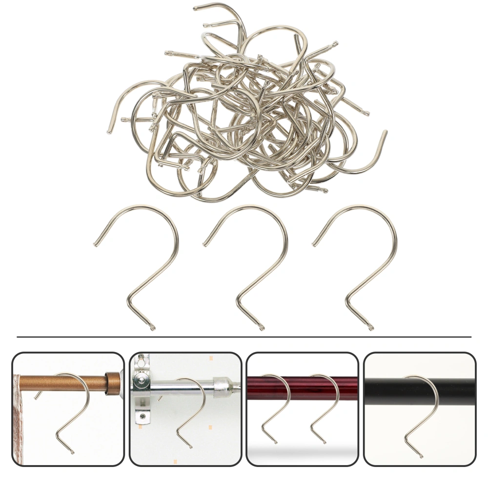 60pcs Farmhouse Shower Curtain Hooks Metal Decorative Bathroom Shower Curtains Hooks