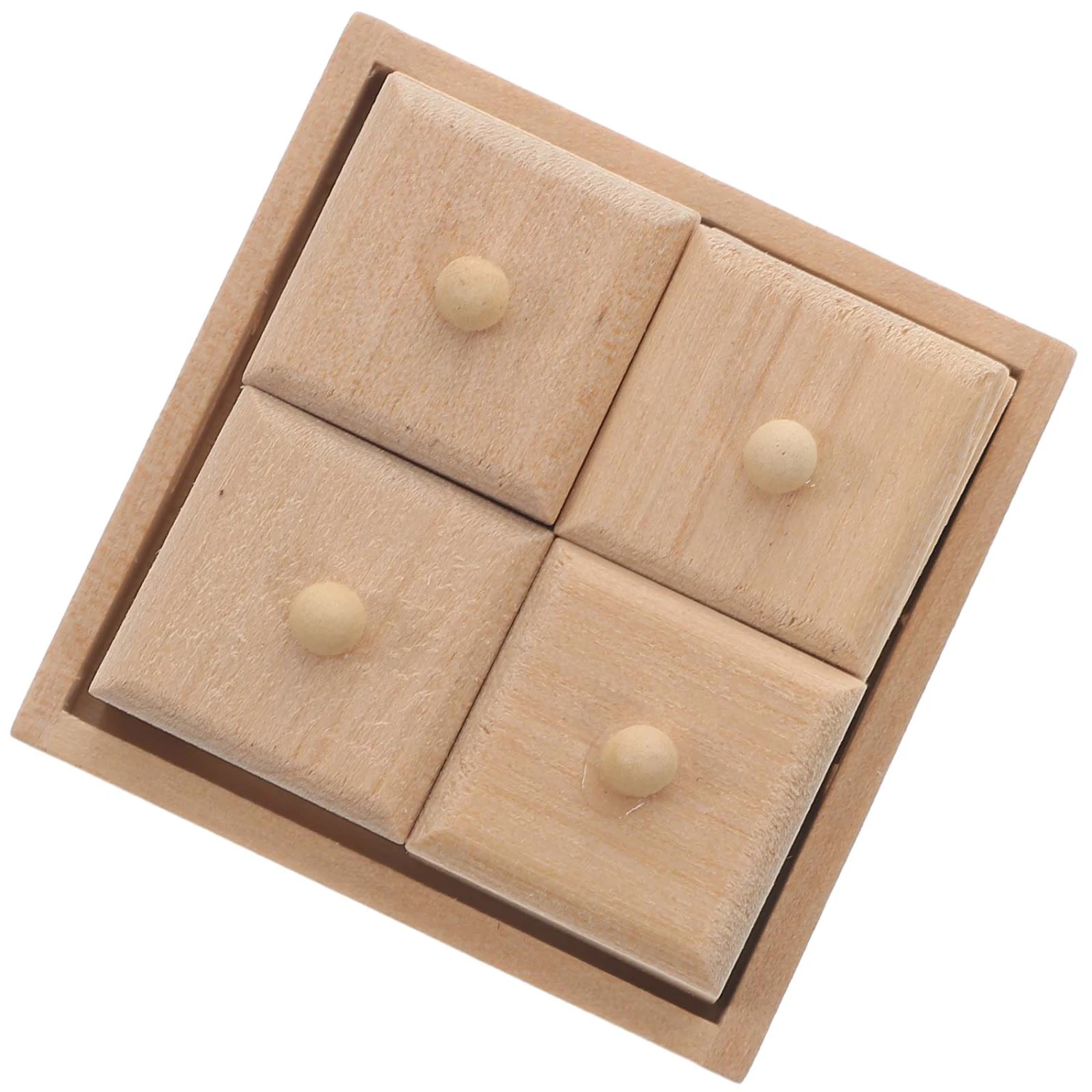 1 Set of Mini House Storage Dish Model Desktop Doll House Mini Doll House Tray Toy