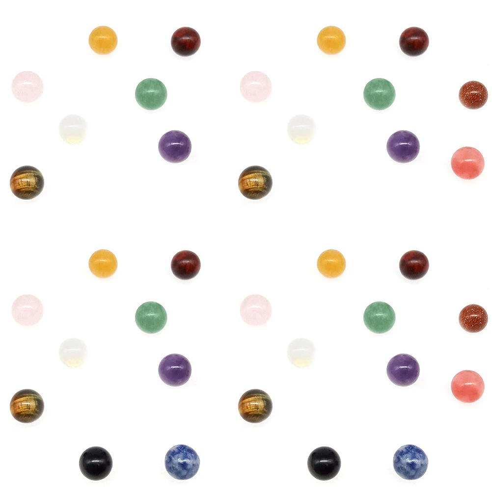 50pcs Diy Use Crystal Beads Bracelets Making Beads Jewelry Beads Polished Round Loose Beads