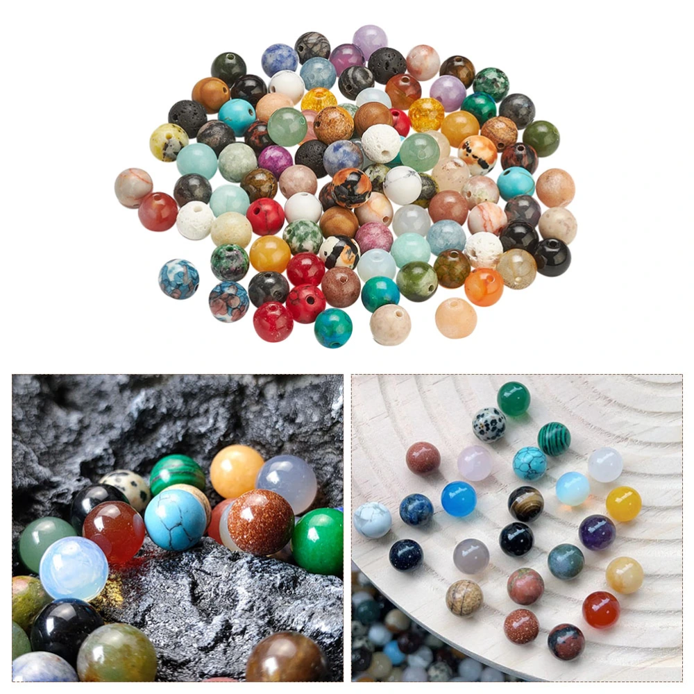 50pcs Diy Use Crystal Beads Bracelets Making Beads Jewelry Beads Polished Round Loose Beads