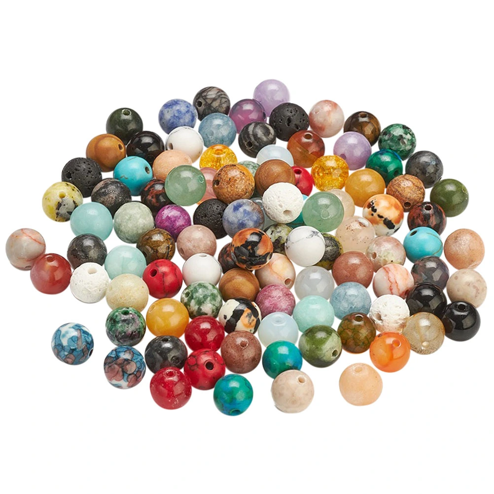 50pcs Diy Use Crystal Beads Bracelets Making Beads Jewelry Beads Polished Round Loose Beads