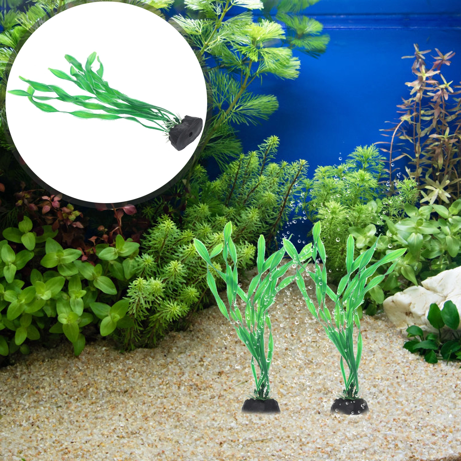 10Pcs Fake Aquarium Grass Delicate Aquarium Plant Decorative Fake Plant Aquarium Supply