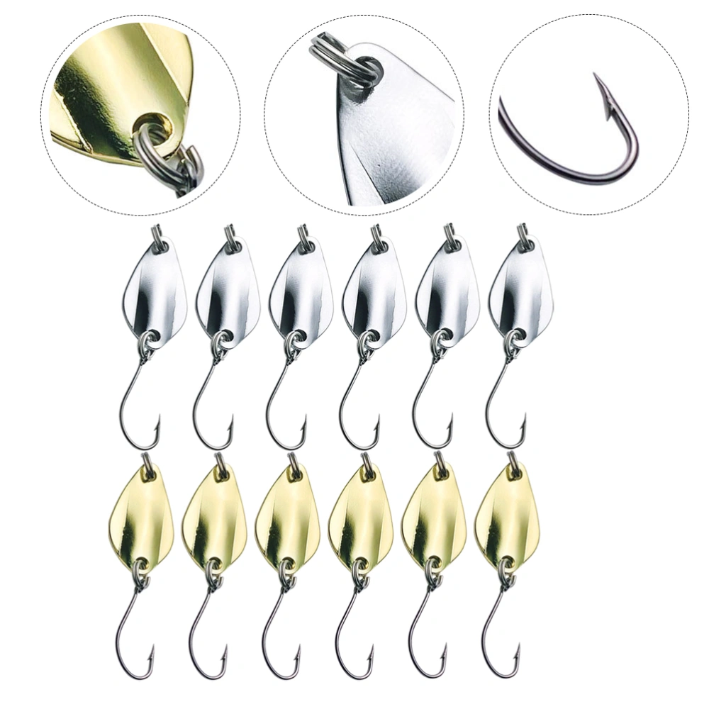 16Pcs Practical Bait Hooks Convenient Fake Baits Outdoor Fish Hooks Fresh Water Sinking Hooks