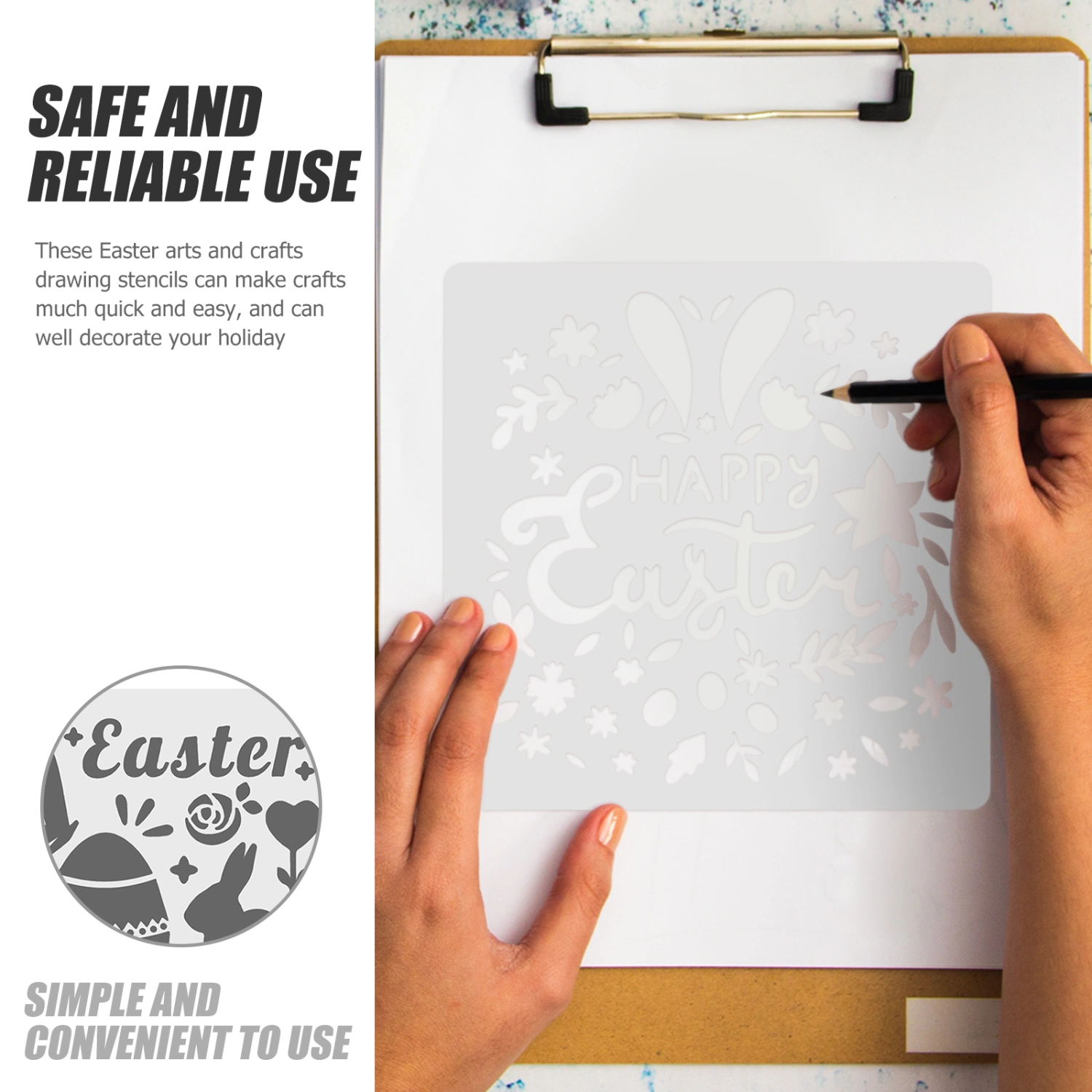 15pcs Easter Stencils Paint Stencils Holiday Easter Stencils for Painting On Wood