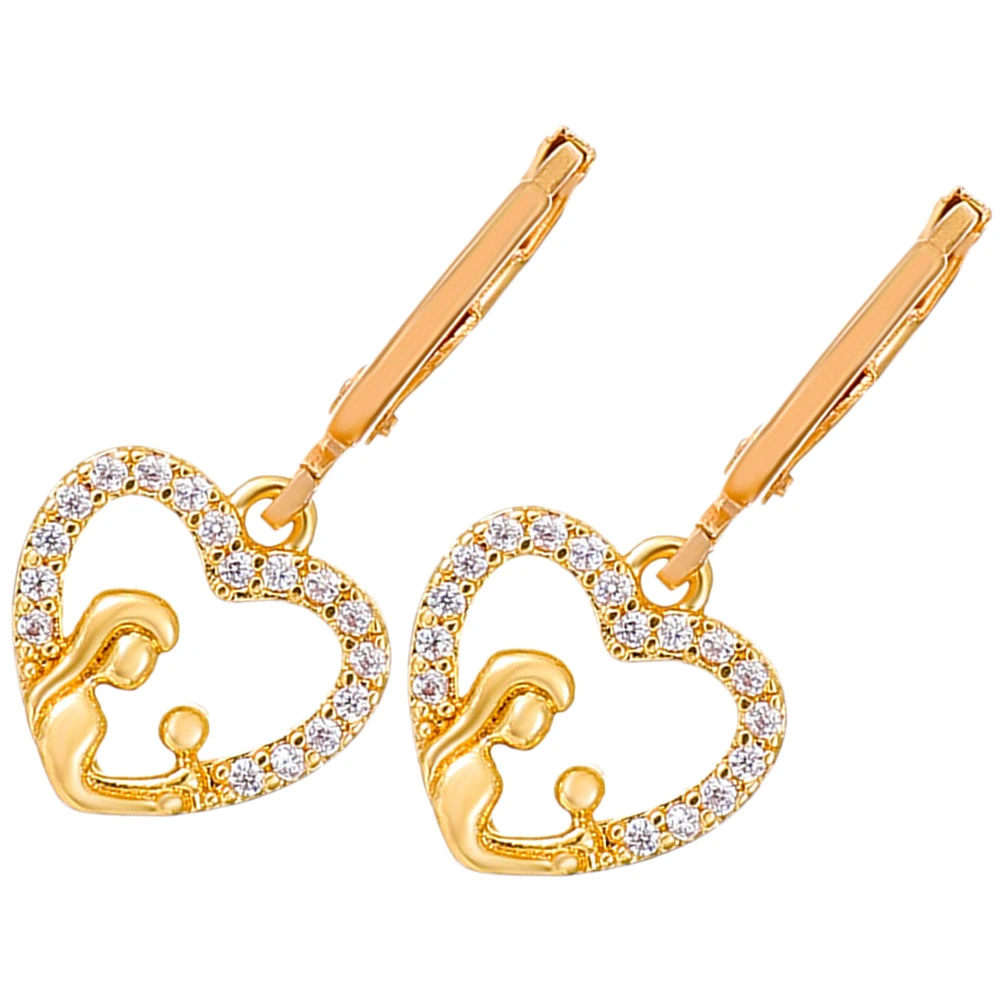 1 Pair Mother's Day Earrings Women Fashionable Earrings Drop Earrings Ear Decorations