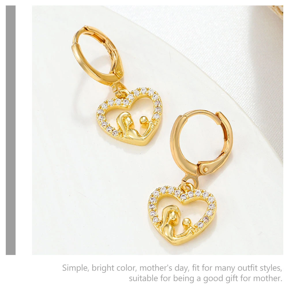 1 Pair Mother's Day Earrings Women Fashionable Earrings Drop Earrings Ear Decorations