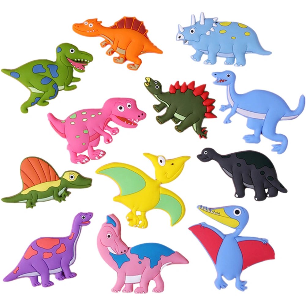 12Pcs Dinosaur Refrigerator Magnets Cartoon Fridge Magnets Adorable Refrigerator Magnets Decors