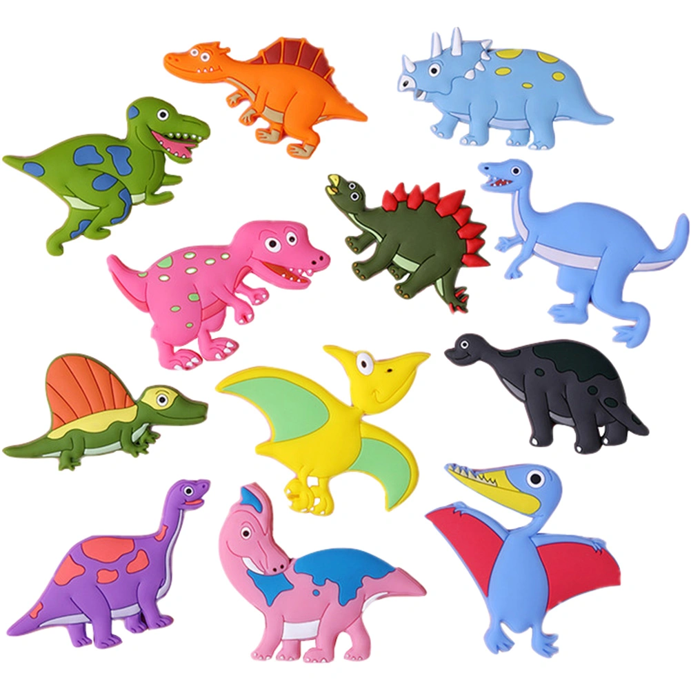 12Pcs Dinosaur Refrigerator Magnets Cartoon Fridge Magnets Adorable Refrigerator Magnets Decors
