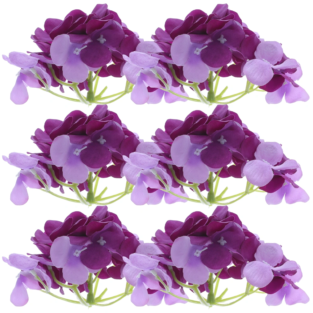 6pcs Artificial Hydrangea Flowers Silk Hydrangea Flowers Artificial Flowers Heads