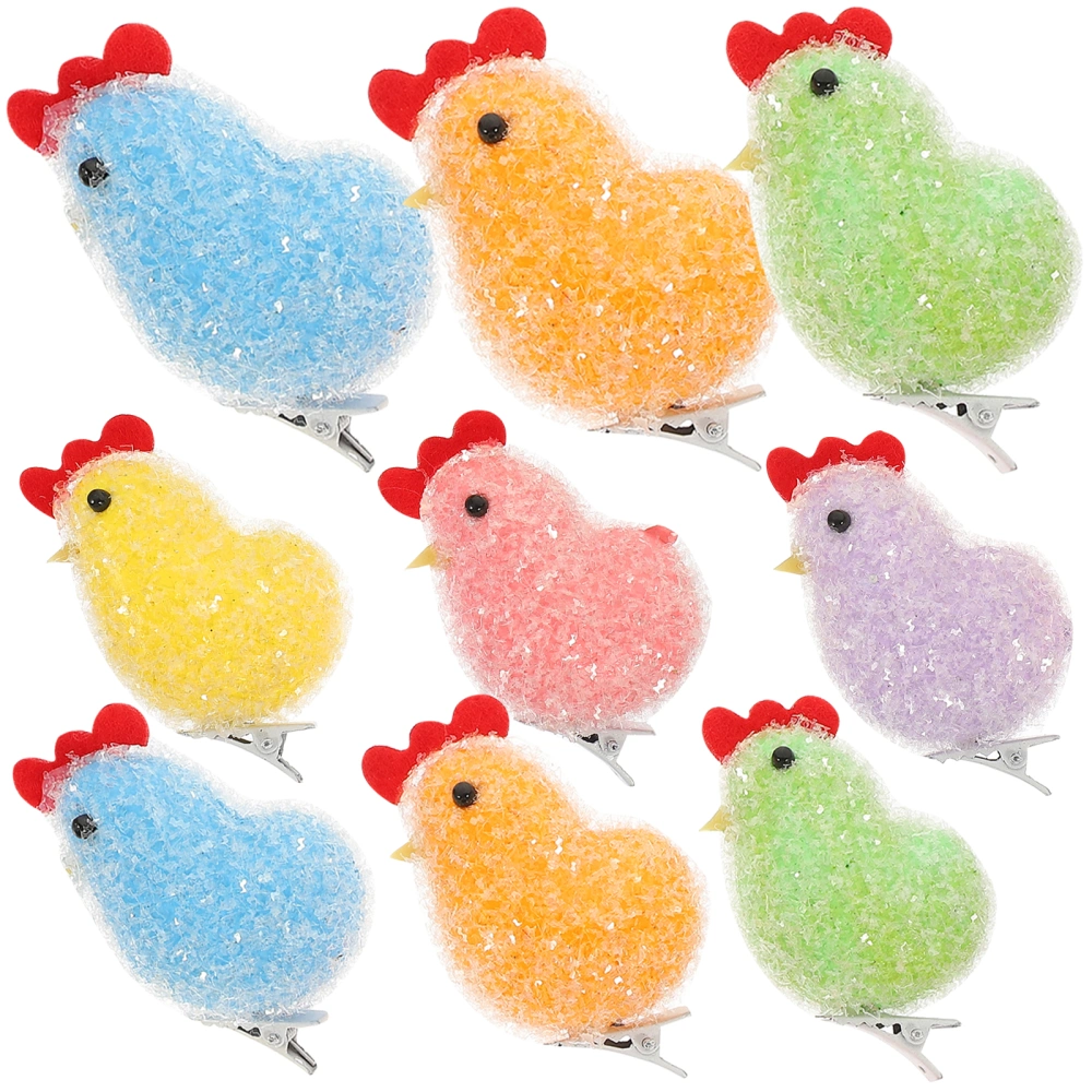 12Pcs Easter Hair Clips Lovely Chick Hair Pin Chick Headwear Hair Accessories