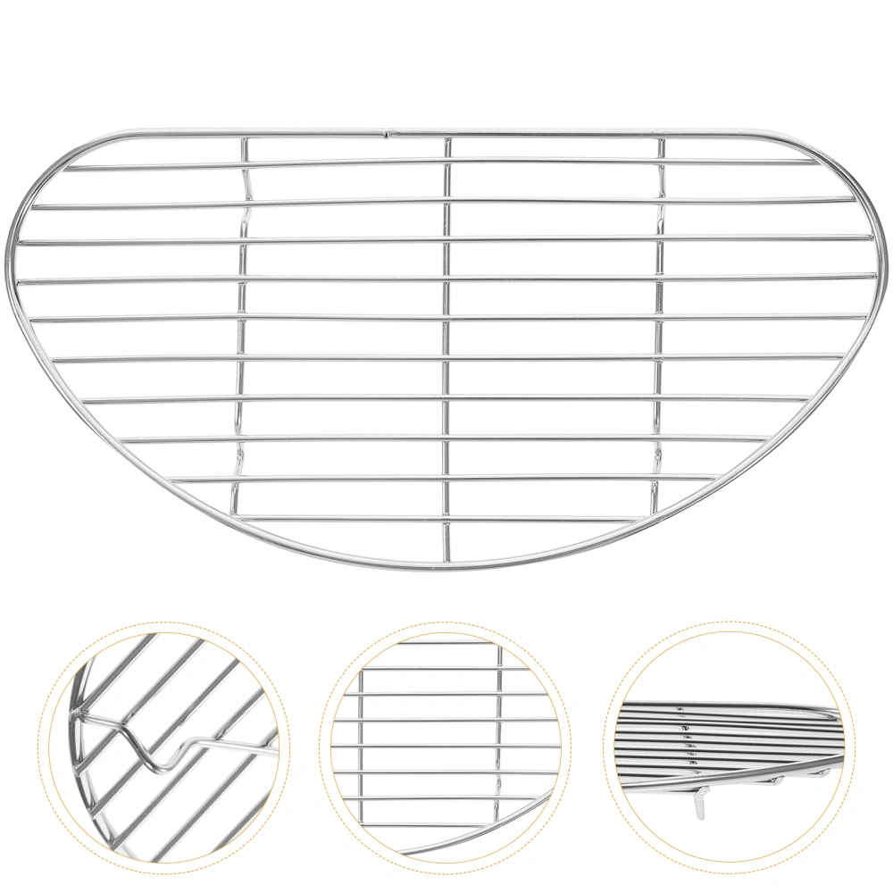 Stainless Steel Half Round Steamer Stainless Steel Rack Kitchen Drying Rack Baking Tool