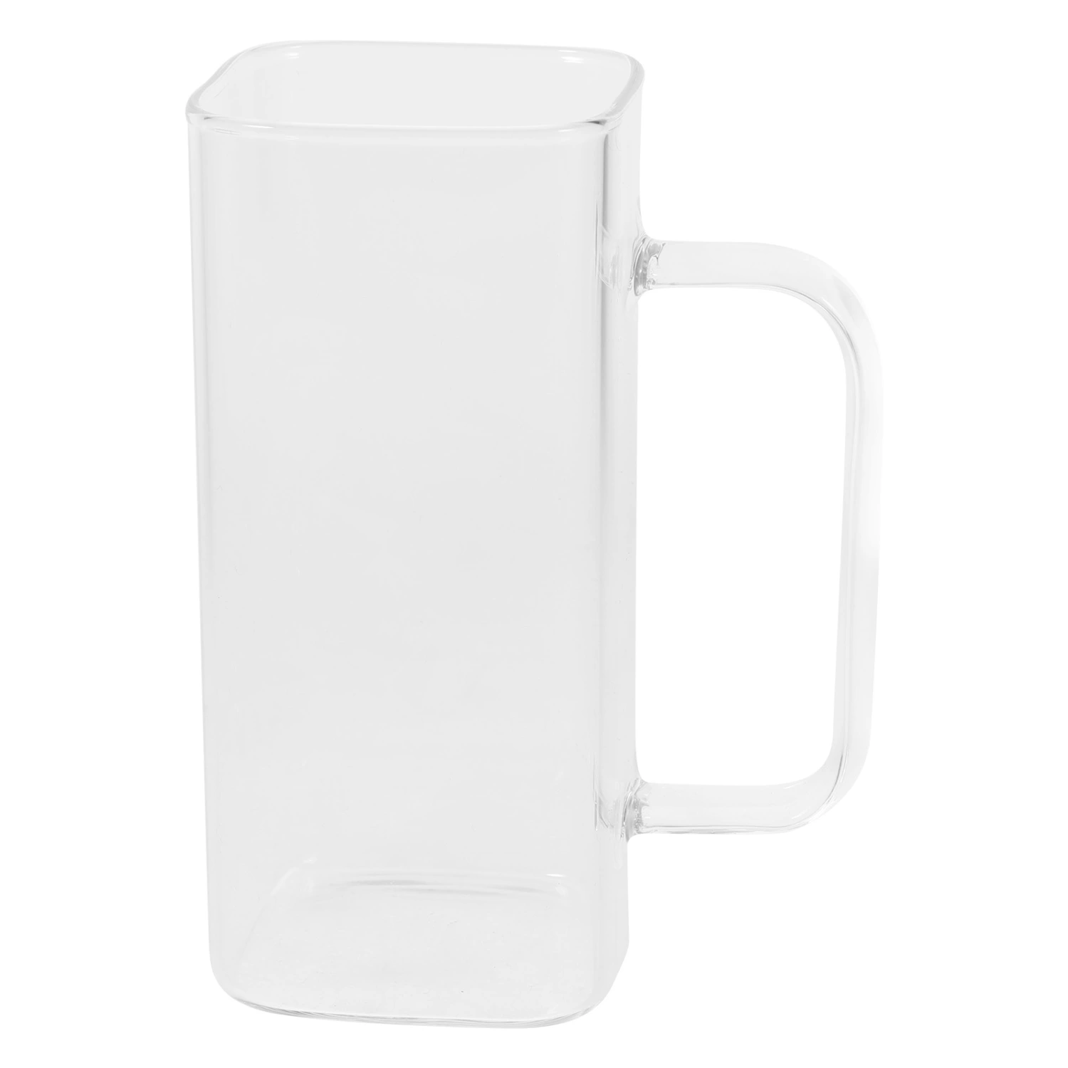 Clear Glass Cup Handled Beverage Cup Milk Drinking Cup Glass Water Cup Household Bottle