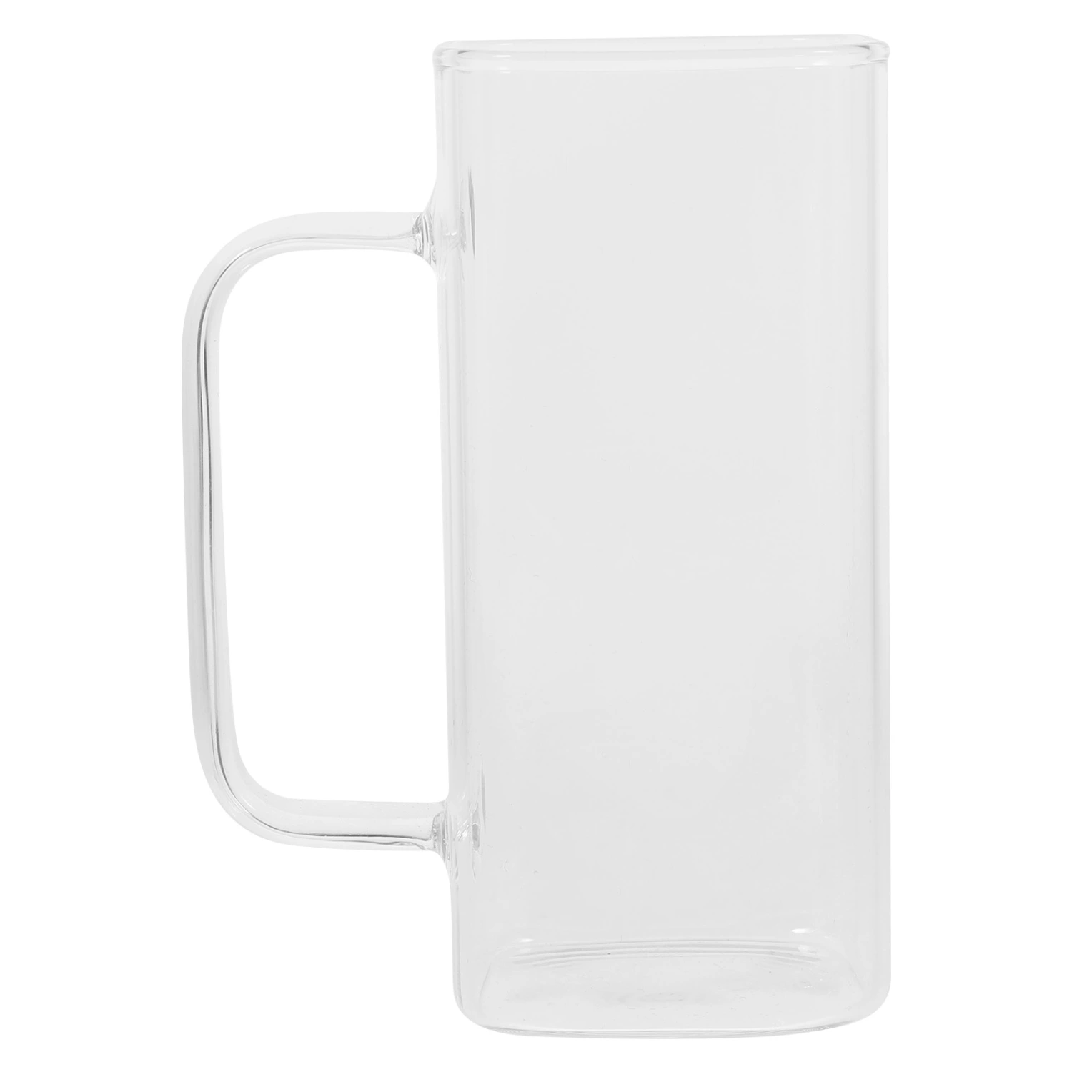 Clear Glass Cup Handled Beverage Cup Milk Drinking Cup Glass Water Cup Household Bottle