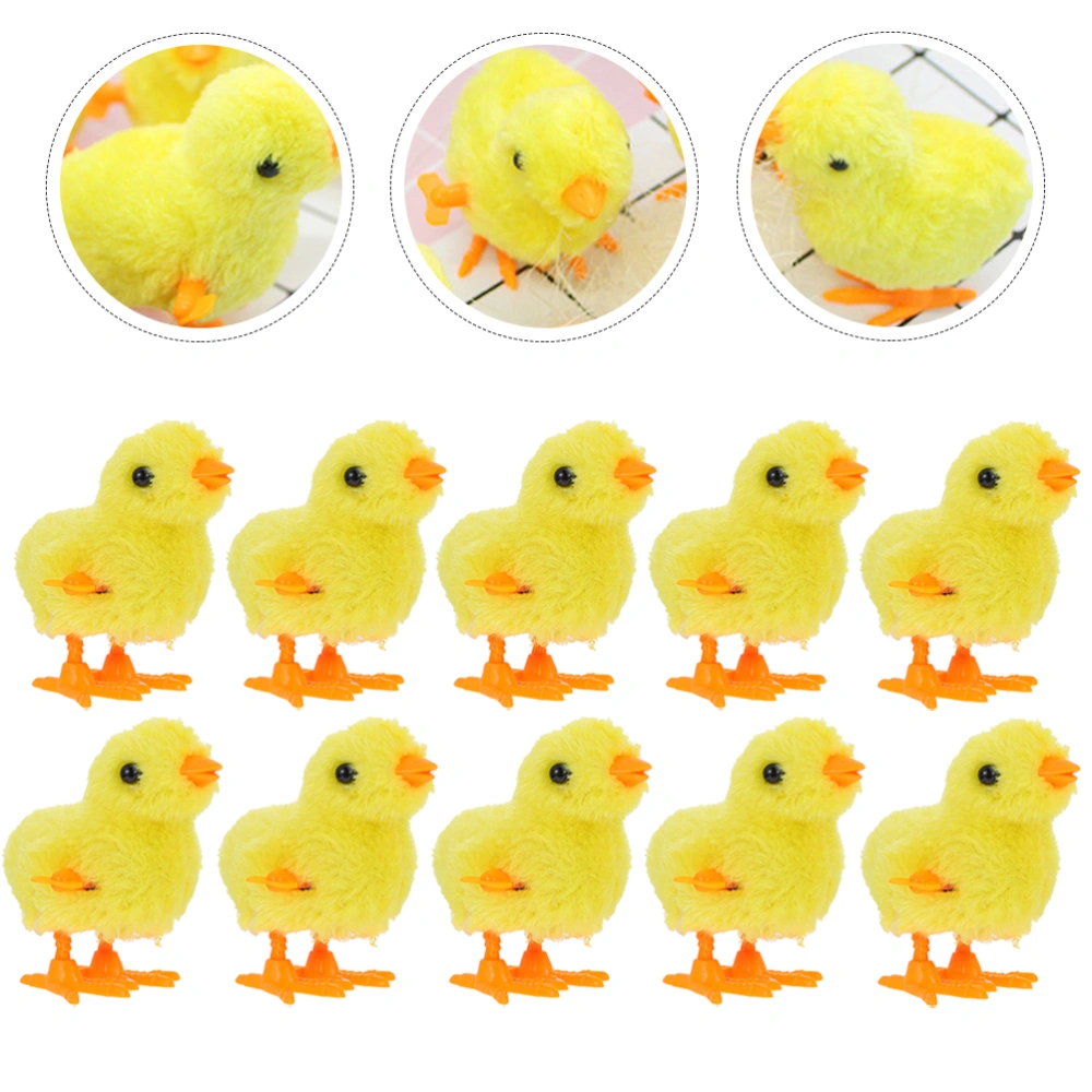 10Pcs Interesting Wind Up Toys Adorable Wind Up Chickens Decorative Children Toys