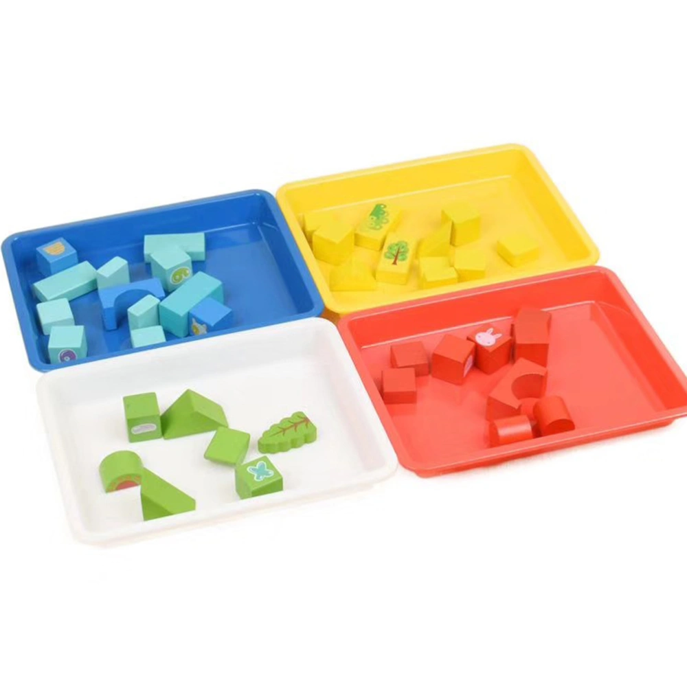 5pcs Plastic Tray Art and Craft Tray Activity Tray Serving Tray for DIY Projects