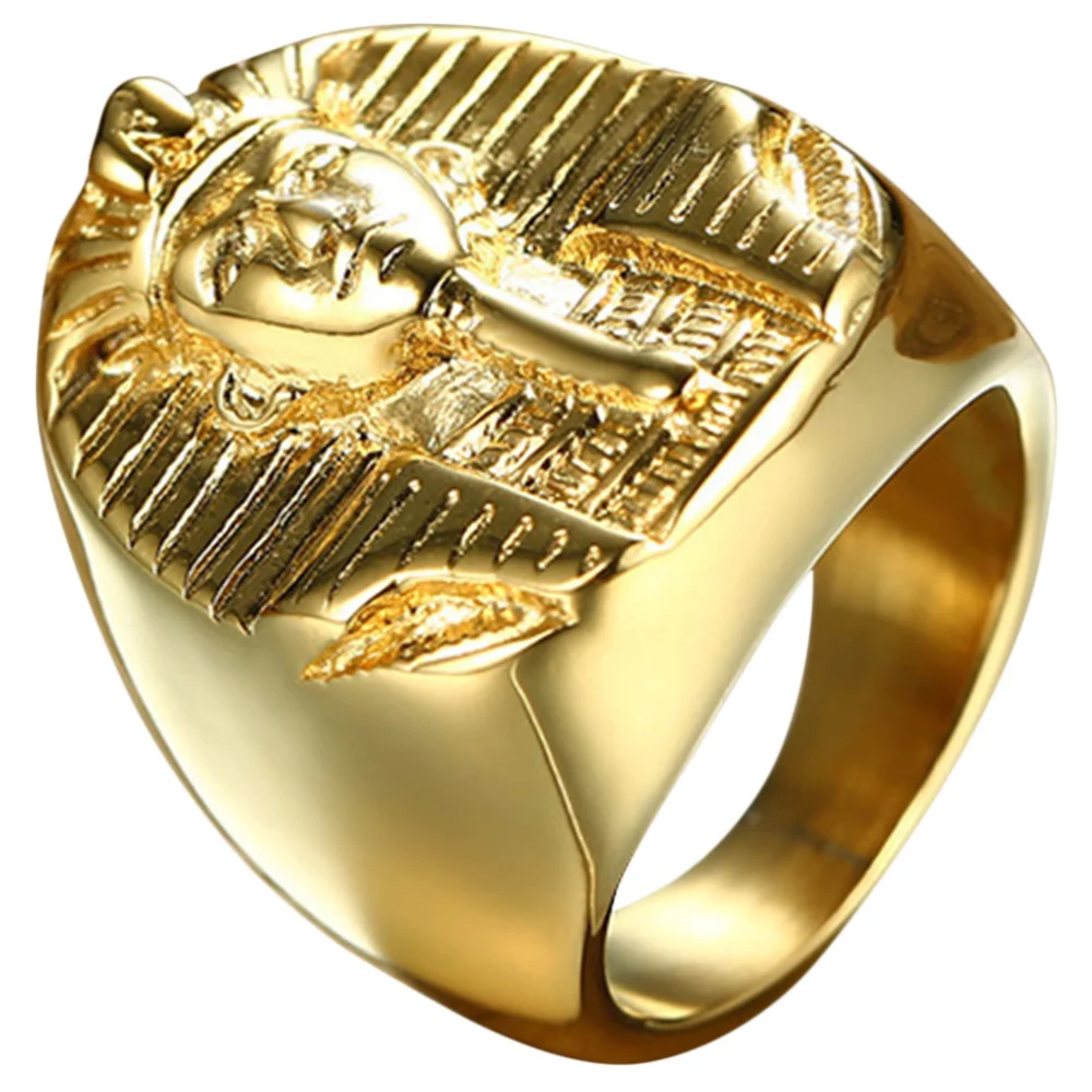 Men Stylish Finger Ring Egyptian Pharaoh Themed Ring Decor Party Costume Ring Decor