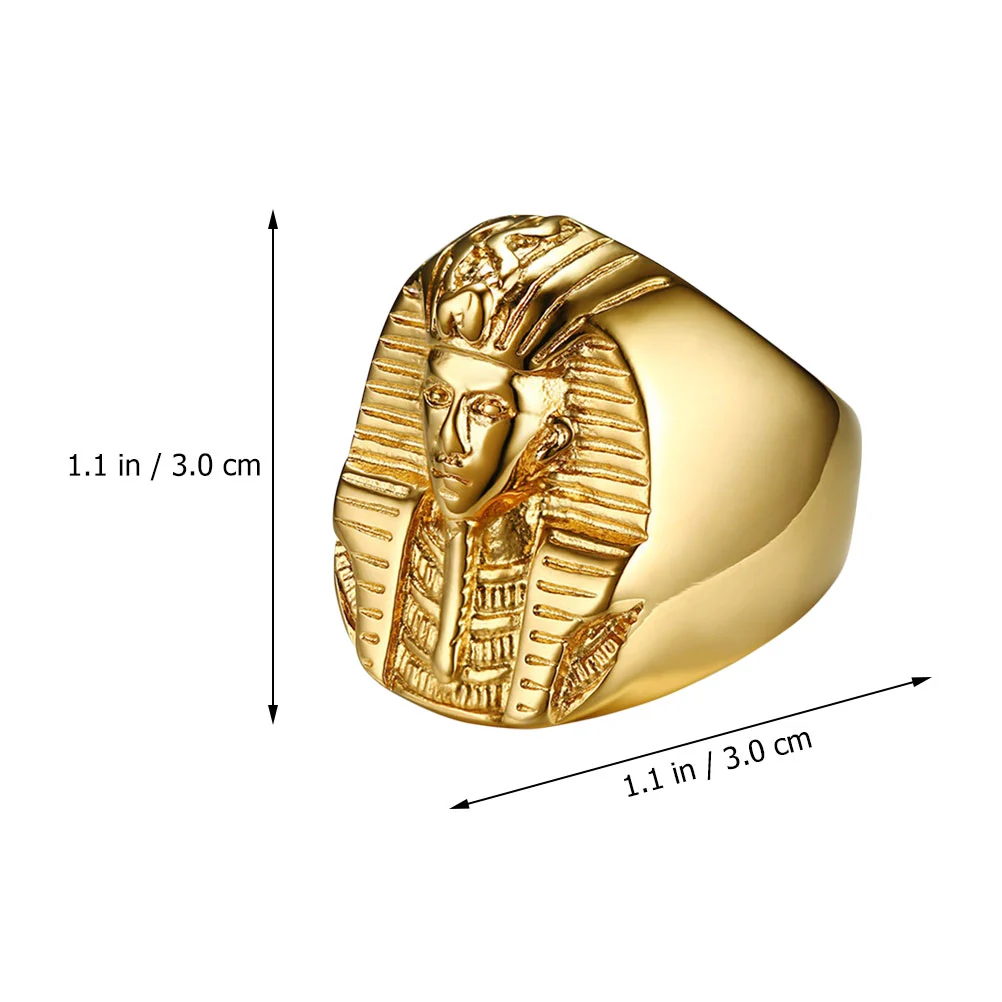 Men Stylish Finger Ring Egyptian Pharaoh Themed Ring Decor Party Costume Ring Decor