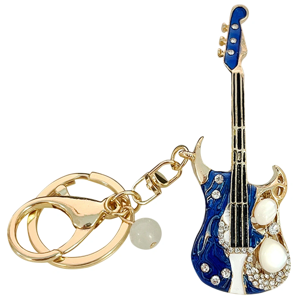 Guitar Keychain Kids Backpack Hanging Pendant Metal Keyring Phone Keychain