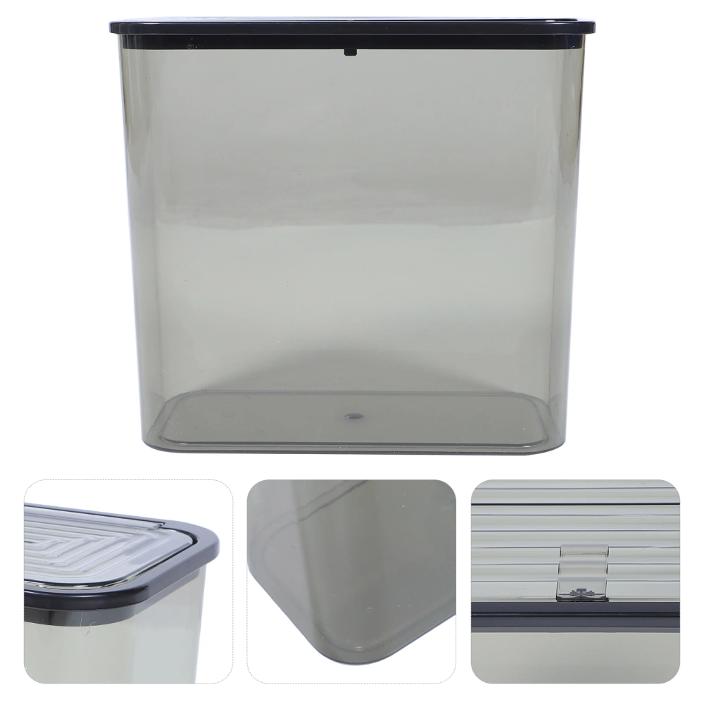 Household Daily Use Trash Can Transparent Plastic Waste Bin Large-capacity Garbage Bucket With Lid