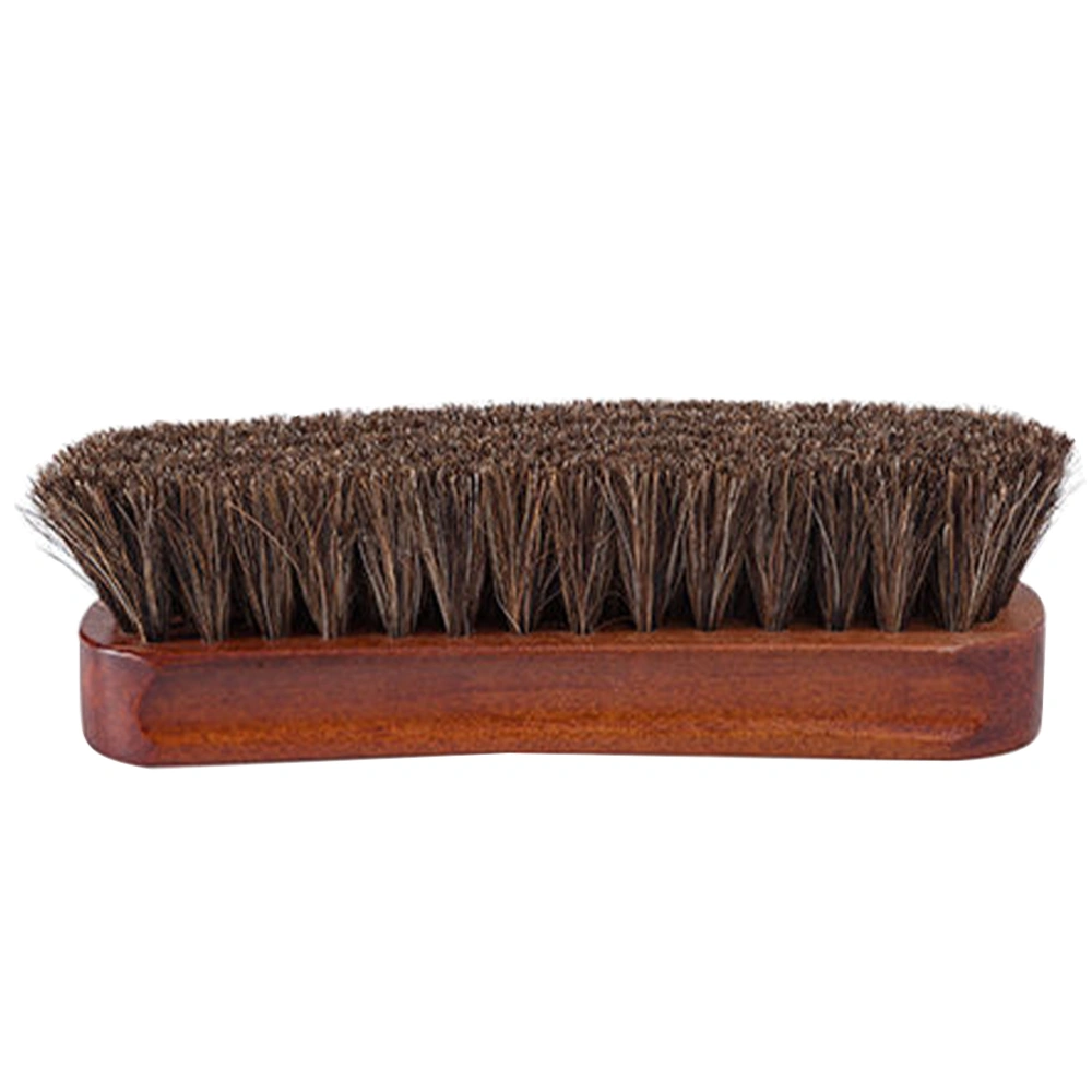 Horse Hair Brush Shoe Brush Boot Brush Leather Shine Brush Shoe Cleaning Brush Portable Cleaning Brush