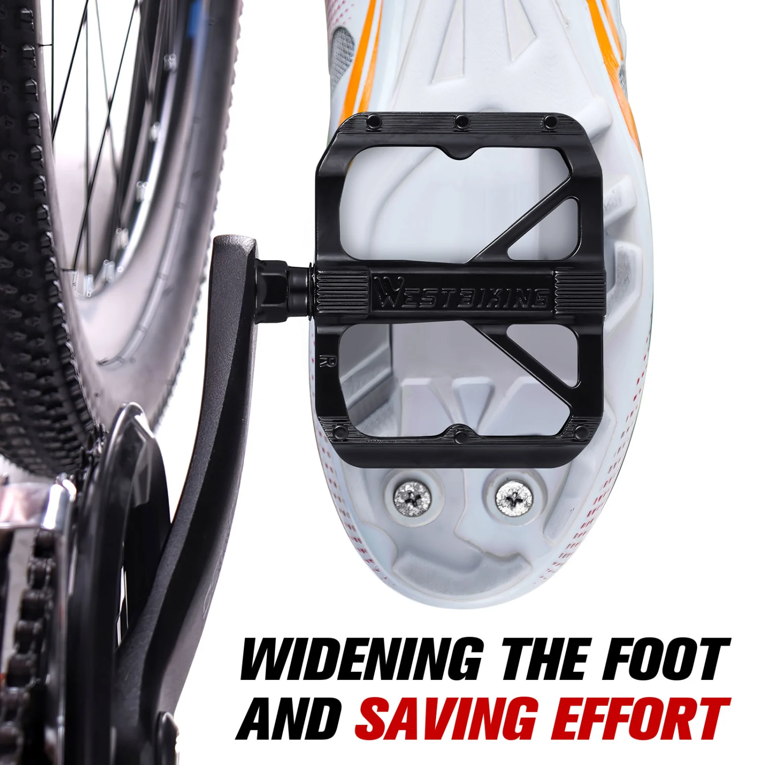 1 Pairs Mountain Bike Pedals Aluminum Alloy Bicycle Pedals Bearing Lightweight Platform Pedals Accessories