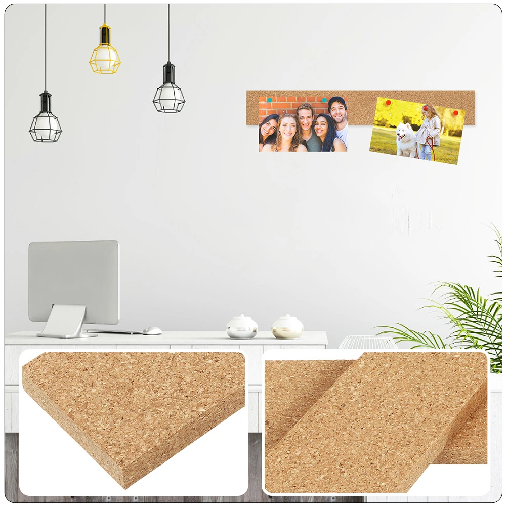 3Pcs Bulletin Board Cork Strips Message Bulletin Strips Self-adhesive Cork Strips
