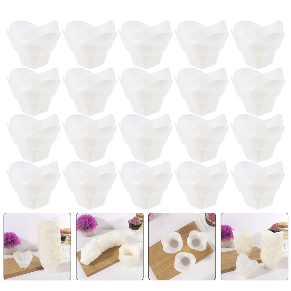 150Pcs Tulip Baking Paper Cupcake Liners Baking Muffin Liners DIY Cupcake Wrappers