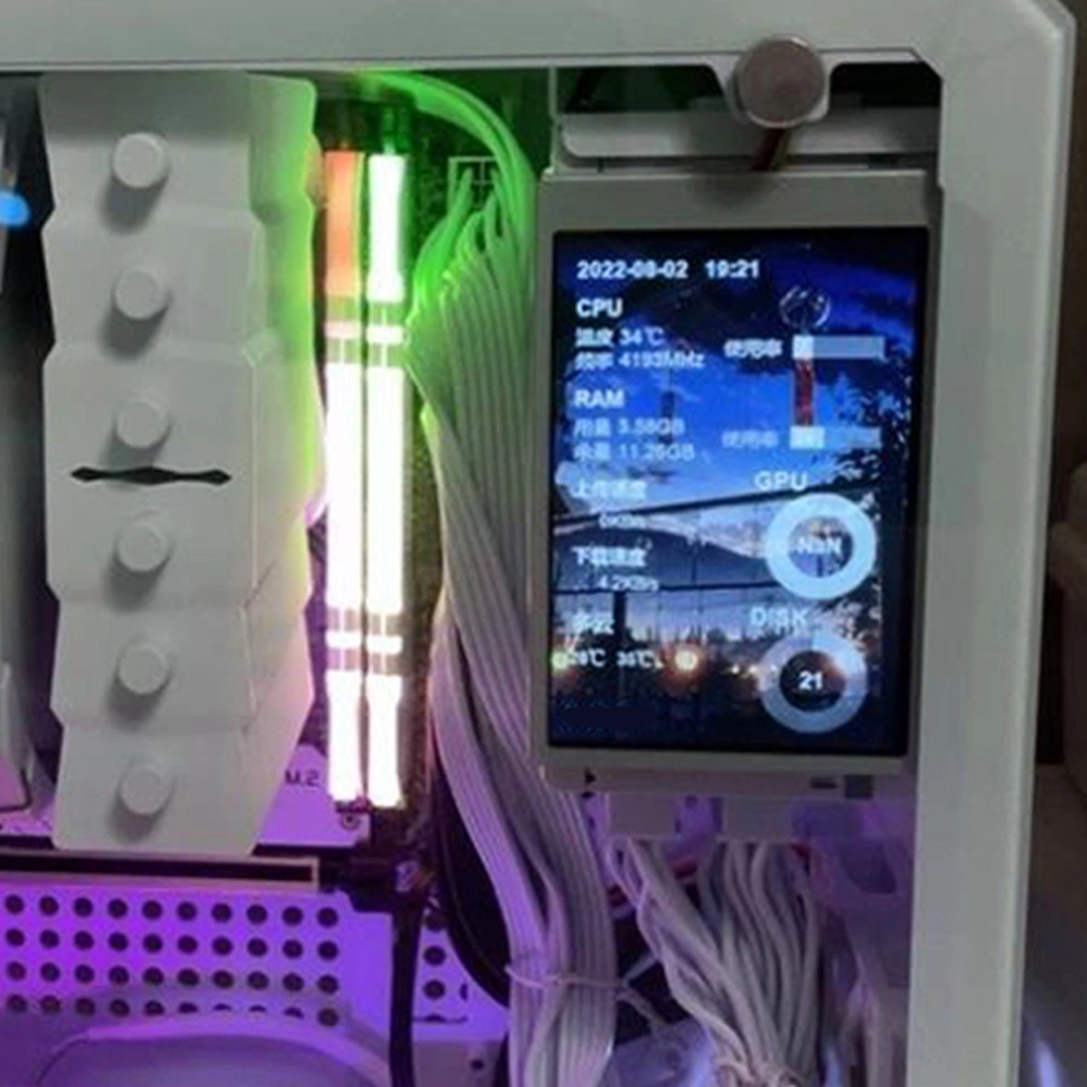 Computer Temp Monitor Ram Cpu Gpu Network Data Monitor Usb Type-c Sub Screen