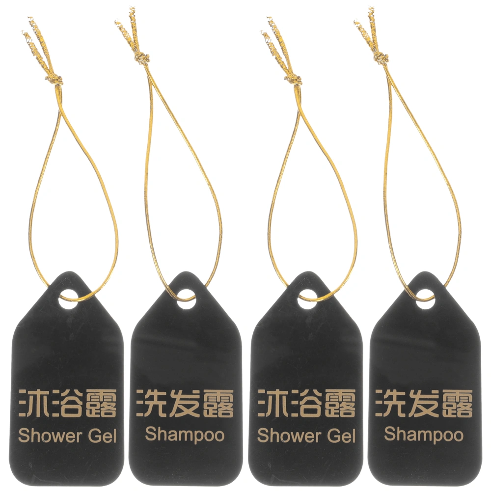 1 Set Shampoo Label Tag Shower Gel Tag Acrylic Tag Toiletries Marking Tag Acrylic Classify Tag